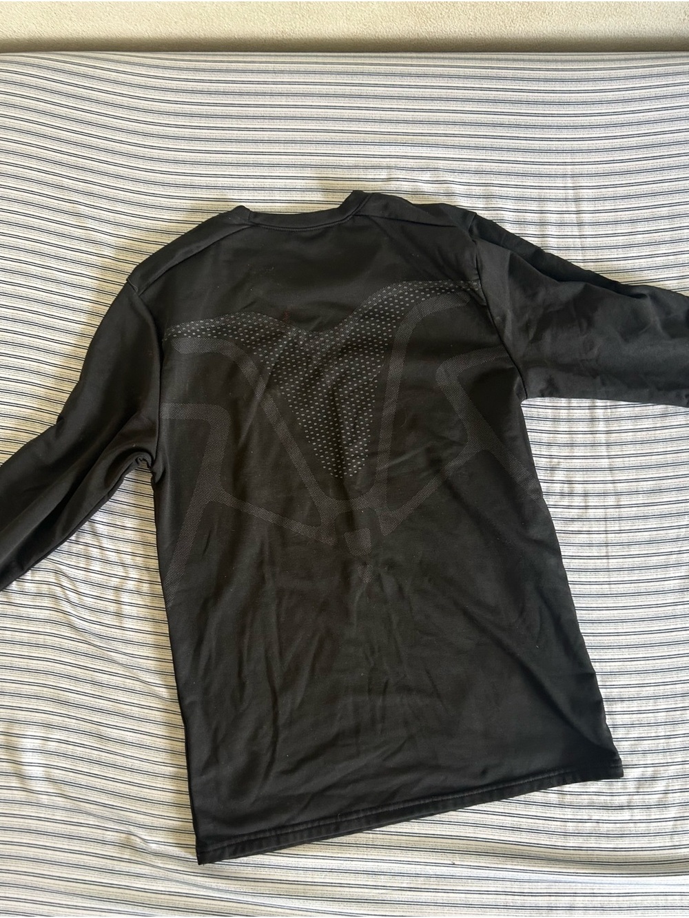 Target Men's Black Long-Sleeve Athletic Shirt with Subtle Back Graphic